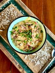 Creme de Gorgonzola c/ costela defumada desfiada
