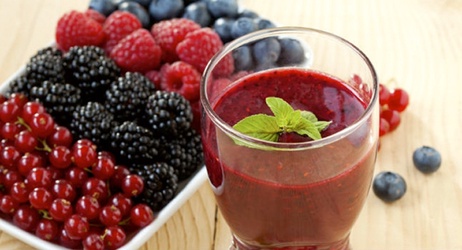Suco de Frutas Vermelhas, Morango e Hortelã
