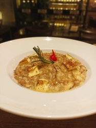 Risoto de Carne Seca Com queijo Coalho
