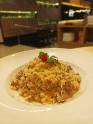 Risoto de Filé Mignon Com Cogumelo