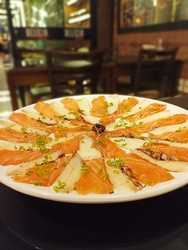 Carpaccio de Salmão e Polvo