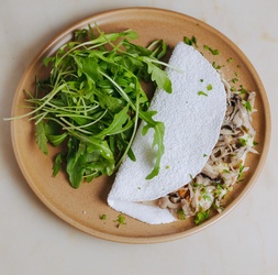 Tapioca Cogumelos e Cream Cheese