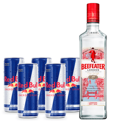 COMBO GIN BEEFEATER + 5 RED BULL 