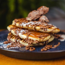 Panqueca de Nutella e Kinder