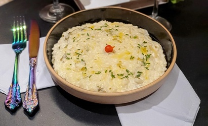Risoto Alho Poró com Limão Siciliano