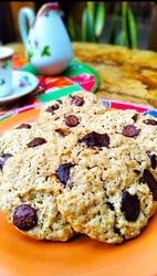 Cookies com Gotas de Chocolate(Vegano)