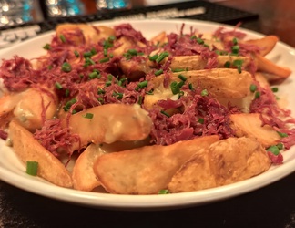 Batata frita com Bacon e Cheddar
