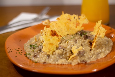 RISOTO MIGNON COM GORGONZOLA