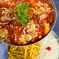 Camarão à parmegiana 