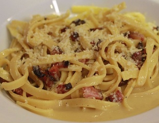 Fettuccine à carbonara