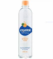 Água Crystal Sparkling Tangerina e Capim Limão