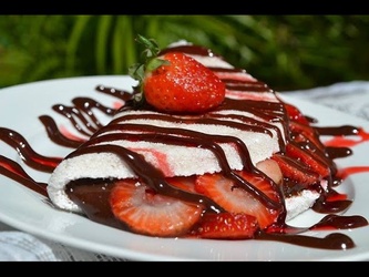 Tapioca de Ganache com Morango