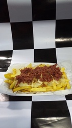 Batata Frita com Mussarela e Carne Seca