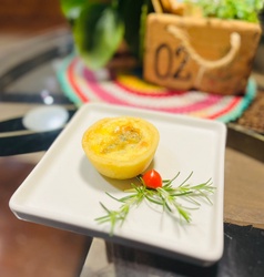 Quiche de damasco com gorgonzola